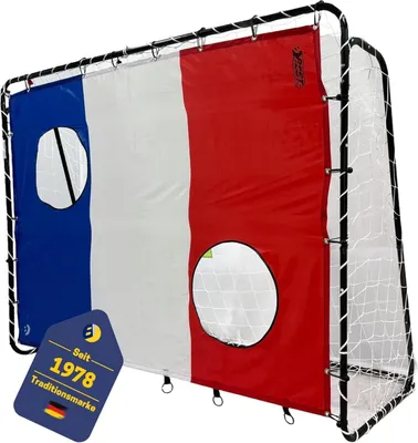 Produktbild von Fußballtor-Set 213 x 152 x 76 cm in Schwarz mit Torwand "Frankreich"