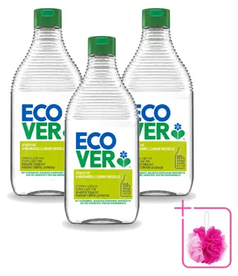 Produktbild von 3 x Ecover Spülmittel - Zitrone & Aloe Vera - 450 ml - Sparpackung - 3 Stücke