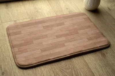 Obrázek produktu pro Koupelnová předložka - Koberec do koupelny - Absorpční rohožka Sprchové koberce - 90x60 cm - Dřevěná podlaha