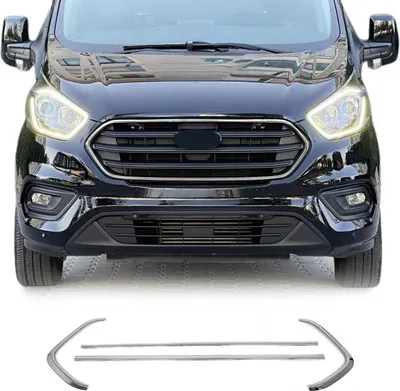 Obrázek produktu pro Lišty mřížky chladiče Lišty mřížky chladiče pro Ford Transit Custom 2018-2023 chrom 4x