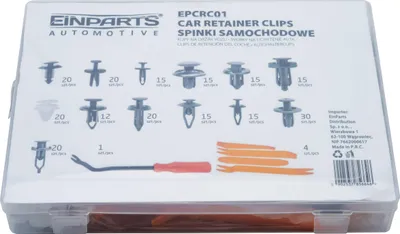 Obrázek produktu pro Sada příchytek a čepů 237 kusů s montážním nástrojem