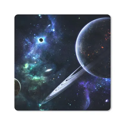 Produktbild von MuchoWow® Mauspad Mousepad Buntes Bild der Milchstraße mit Planeten 30x30 cm - Mousepads - Maus Mat - Pad - Mausunterlage - Gaming
