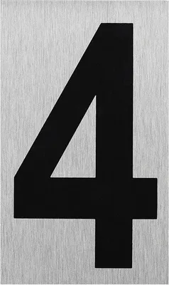 Obrázek produktu pro Hliníková cedule na dveře "4" 100x60mm