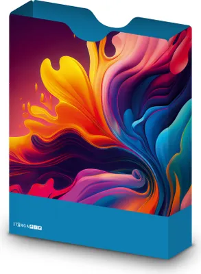 Produktbild von itenga Heftbox DIN A4 Hochformat aus PP Motiv Farbkleckse
