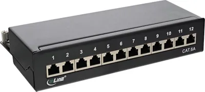 Zdjęcie produktu dla InLine 76809A, RJ-45, Cat6a, Czarny, 110 mm, 44 mm, 220 mm