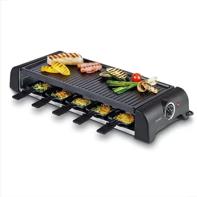 Produktbild von Korona RACLETTE GRILL, 10 Person(en), Schwarz, Drehregler, 1,2 m, 1500 W, 10 Stück(e)