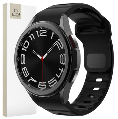 Produktbild von Tech-Protect Silicone Line Samsung Galaxy Watch 4 / 5 / 5 Pro / 6 / 7 / Fe Schwarz