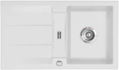 Produktbild von Spüle KeraDomo GENEA 87 in SATIN mit Excenterbedienung / Einbauspüle