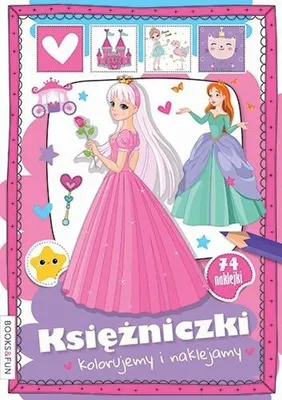 Zdjęcie produktu dla Kolorowanka z naklejkami dla dzieci Księżniczki