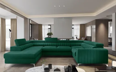 Produktbild von Couchgarnitur Ecksofa Louis U-Form mit Schlaffunktion und Bettkasten