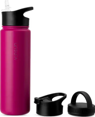 Produktbild von Trinkflasche Edelstahl 750ml Thermo Flasche Sport isoliert Strohhalm Vinsun