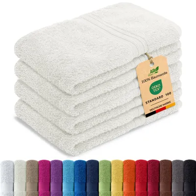 Produktbild von 4er-Set ARIZONA Handtuch-Serie von AR Line – 100% Baumwolle, 500 g/m², 4er-Set Gästetücher 30x50 cm, Natur