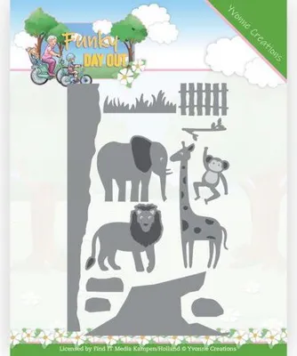 Produktbild von Stanzschablone - Yvonne Creations - Funky Day Out - Zoo