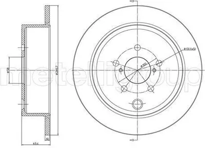 Produktbild von 2x METELLI Bremsscheibe 23-1337C für TOYOTA GT 86 Coupe (ZN6_) 63 5mm 286 0mm