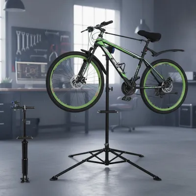 Produktbild von Fahrrad-Montageständer höhenverstellbar & 360° drehbar mit Werkzeugablage