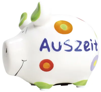 Produktbild von Spardose Schwein "Auszeit" - Keramik, klein