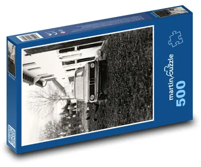 Produktbild von Puzzle 500 Altes Retro-Auto im Hof - martinpuzzle