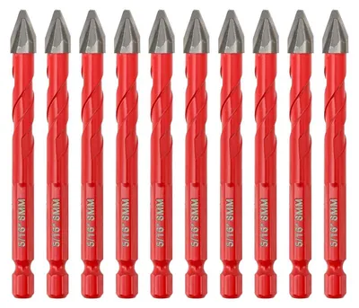 Obrázek produktu pro Sada vrtáků pro zahlubování s úhlovou hlavou, 10 kusů, 8 mm, pro dřevo, plast, keramiku, dlaždice