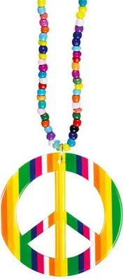 Immagine prodotto di Pace e amore Hippie-Halskette Accessoire bunt
