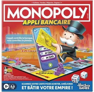 Immagine prodotto di Monopoly App bancaria, gioco da tavolo per tutta la famiglia, con applicazione per smartphone, da 2 a 6 giocatori, dagli 8 anni in su