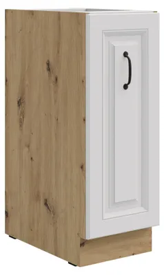 Produktbild von Unterschrank 30 Schrankauszug Stilo Weiß + Eiche Artisan Küchenzeile Küchenblock Küche Landhaus