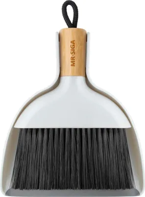 Image de Set mini pelle et brosse avec manche en bambou 18cm x 15,7cm