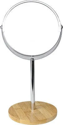 Produktbild von Tischspiegel 17 cm rund Bambusfuß