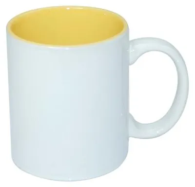 Zdjęcie produktu dla Kubek 330 ml z Żółtym Wnętrzem Sublimacja Termotransfer