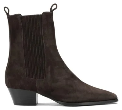 Productafbeelding van AEYDE enkellaarsjes van suède, bruin - maat 39