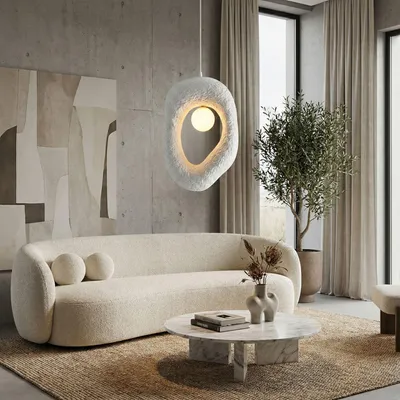 Produktbild von Opviq, Hochwertiger Kronleuchter, Metallkörper, Fiberglas-Kappe, 12 x 30 x 50 cm, Höhe: 60-90 cm, Ø10 cm, G9 Fassung, IP20, Modernes Design in Weiß, Ideal für jeden Raum.