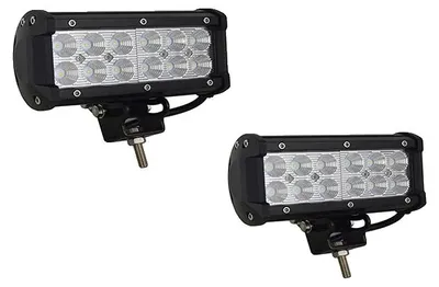 Image de Barre d'éclairage de travail à LED, éclairage puissant, construction durable, 2 projecteurs de 36 W