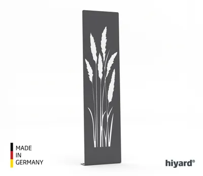 Image de hiyard : Panneau décoratif en métal / Décoration de jardin pour l'extérieur / Anthracite / 300 x 1152 mm / Résistant aux intempéries et de haute qualité