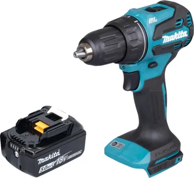 Obrázek produktu pro Akumulátorová vrtačka Makita DDF 490 T1 18 V 65 Nm 1/2" bez kartáčů + 1x akumulátor 5,0 Ah - bez nabíječky