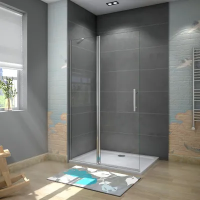 Produktbild von 120X195cm Duschwand walk in Duschabtrennung Duschtrennwand Dusche 6mm Sicherheitsglas