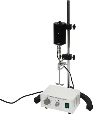 Produktbild von Laborrührer - Mechanischer Overhead-Rührer - 0–3000 U/min - 100 W Motor - 220 V - Edelstahl - Mit Rührstab