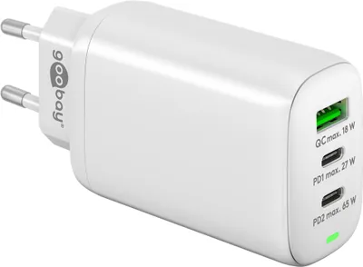 Immagine prodotto di Caricatore rapido multiporta USB-C™ PD a 3 porte (65 W) bianco