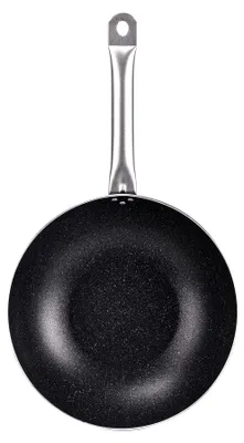 Wok 30 cm mit Antihaftbeschichtung, Edelstahlgriff, 4,7 l