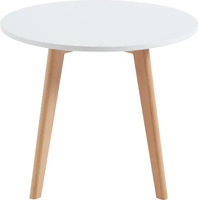 Produktbild von Kindertisch aus MDF und Eiche - weiß und natur - LOULOUNE