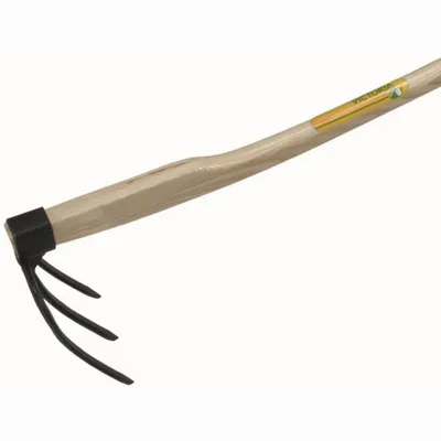 Produktbild von Weinberghacke schwarz 3 Zinken Eschen-Kuhfußstiel 120 cm