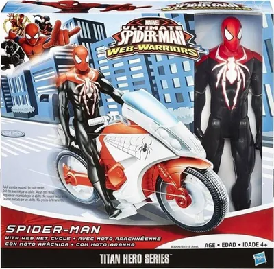 Immagine prodotto di Figura di Spiderman 30 cm + moto Web Net Cycle di Hasbro