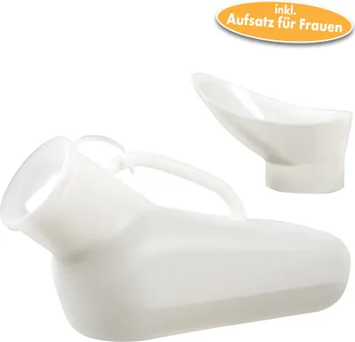 Produktbild von Urinal für unterwegs, Unisex, 800 ml, Weiß, inklusive Aufsatz Farbe: Weiß