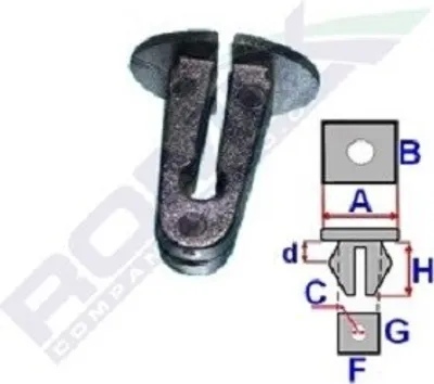 Produktbild von 10x ROMIX 57121Z Clip Zier- / Schutzleiste