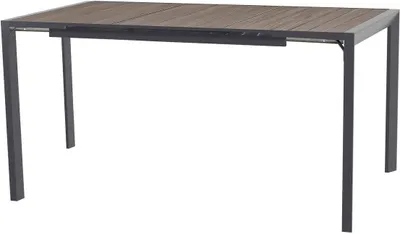 Produktbild von Ausziehbarer garten-stehtisch "evasion" roggenholz holzeffekt &amp graphit 8-sitzer aus epoxybehandeltem aluminium  - Hespéride