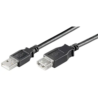 Immagine prodotto di Goobay 68622 Cavo Prolunga USB 2.0 ad Alta Velocità, Nero, 0.3 m Lunghezza del Cavo