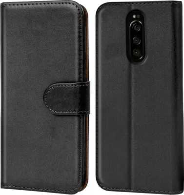 Produktbild von Conie Klapp Tasche für Sony Xperia 1 Kartenfach Rundumschutz Hülle in Schwarz