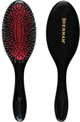 Produktbild von Famanu Haarbürste mit Kissen und Nylonborsten – Schwarz, Mittelgroß