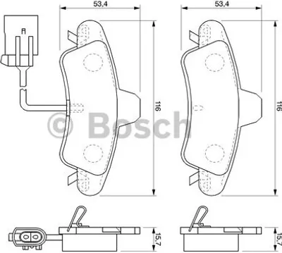 Produktbild von Bosch Bremsbelagsatz, Scheibenbremse  0 986 424 745