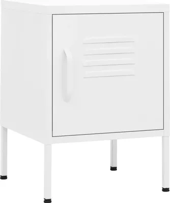 Productafbeelding van vidaXL Nachtkastjes, 2 stuks, wit, 35x35x51 cm, staal