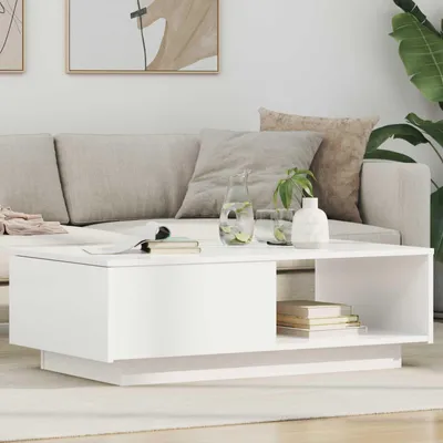 Obrázok produktu pre Maison Exclusive – Konferenčný stolík, biela farba, 95 x 55 x 31 cm, drevotrieska