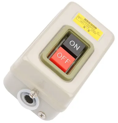 Zdjęcie produktu dla Przełącznik przyciskowy, izolator trójfazowy, napięcie AC 380V, moc 3,7 kW